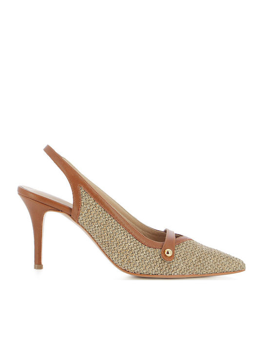 Leather Tabac Brown High Heels