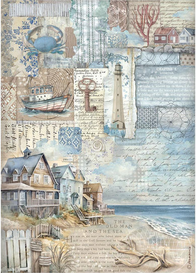 Оризова хартия за декупаж Stamperia 21x29см A4 Тих морски проход