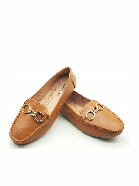 Mulanka Γυναικεία Loafers σε Καφέ Χρώμα