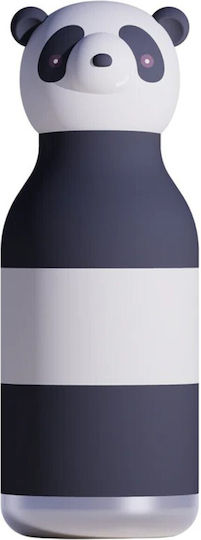 Asobu Kids Water Bottle Thermos Stainless Steel with Straw Panda 460ml