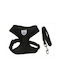 Value Imports Dog Harness Paw Leash Small 24cm Neck 28-38cm Chest Black