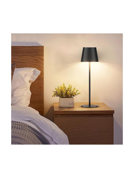 Table Lamp LED with Black Shade and Base
