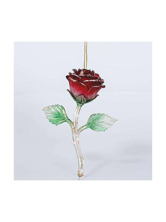 Ornament suspendat Floare Roz 8.8x12.1buc