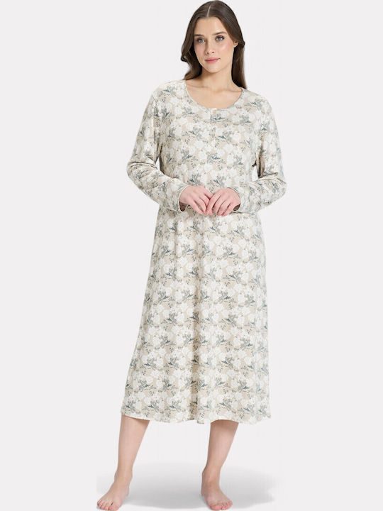 Pijadore Summer Women's Nightdress Beige