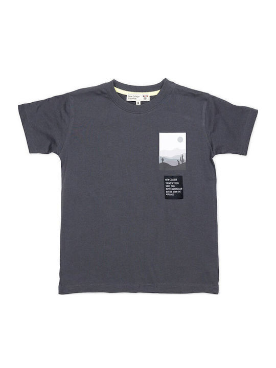 New College Kinder-T-Shirt Schwarz