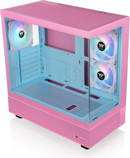270 Plus TG ARGB Gaming Midi Tower Computer Case with Side Window Bubble Pink