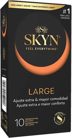 Skyn Condoms Large Extra 10pcs 56mm Thin for Natural Feeling Natural