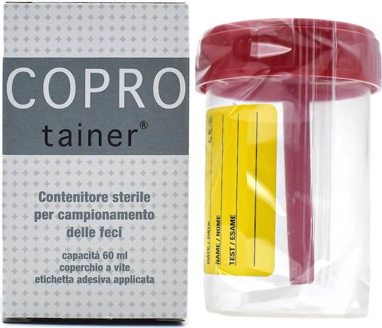 Ecofarm Copro Tainer Recipient Steril pentru Colectarea și Transportul Probe de Scaun 60ml