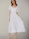 Damen Kaftan Strand White