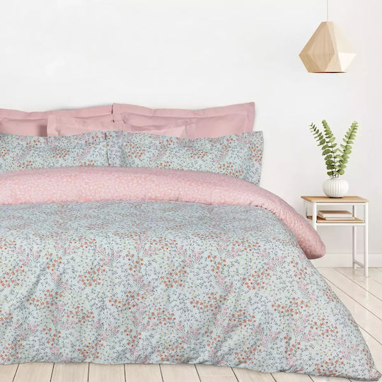 Das Home Casual 5428 Σετ Ημίδιπλο 3τμχ 120x200+35εκ. με Λάστιχο Mint, Rose Das Home Casual 5428 Σετ Ημίδιπλο 3τμχ 120x200+35εκ. με Λάστιχο Mint, Rose