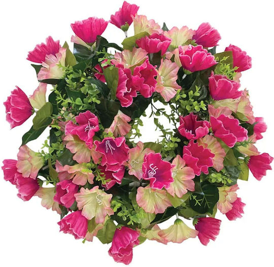 Pink Fuchsia Gloxinia Flower Wreath Ø42cm 16/box 13-24339-2