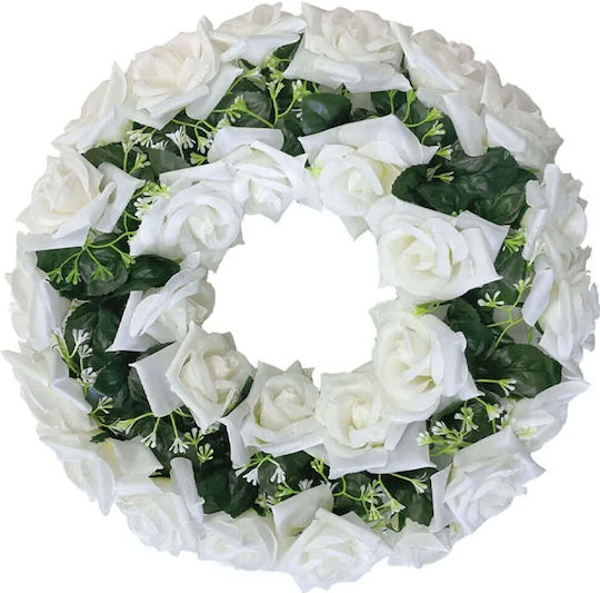 Champagne Rose Flower Wreath Ø46cm 16/box 13-24342-1