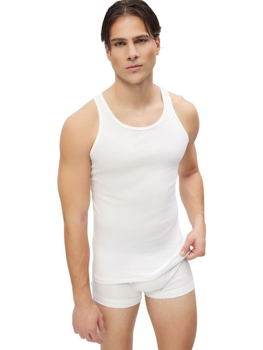Minerva Ανδρικές Φανέλες Λευκό 2Pack