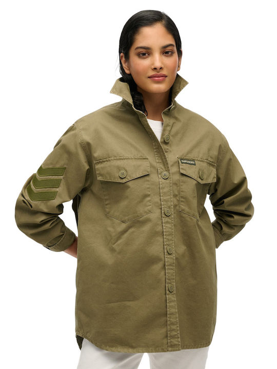 Mânecă lungă Femei Cămașă Khaki