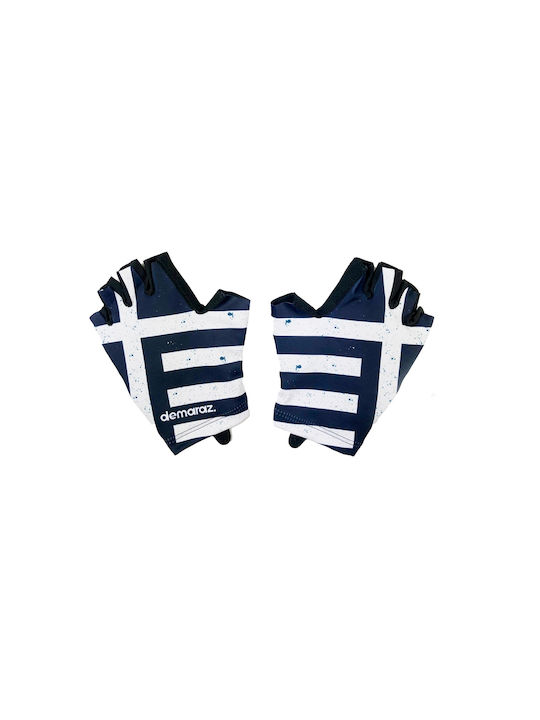Demaraz Half Finger Cycling Gloves Adults with Gel Blue