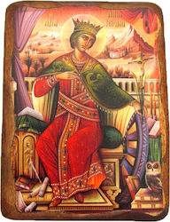 Ξυλινη Εικονα Αγια Αικατερινη 1απ 15x11cm