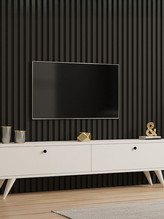 Телевизионен Мебел Jate Бял М160xД25xВ40cm