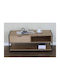 Rectangular Central Coffee Table Kouros-10040 Metal Sonoma Black W100xD50xH40cm