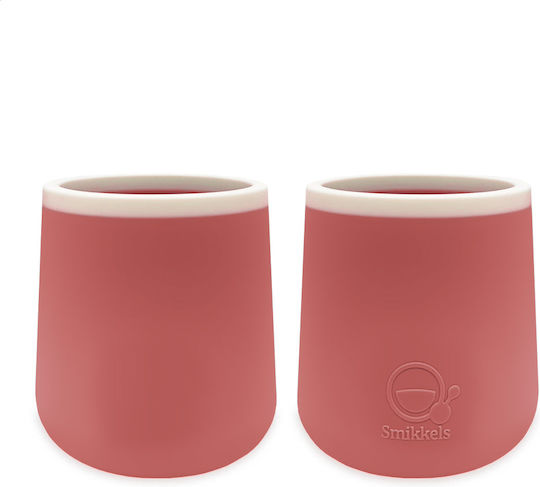 Smikkels Παιδικά Ποτηράκια από Σιλικόνη Ροζ 2τμχ 175ml
