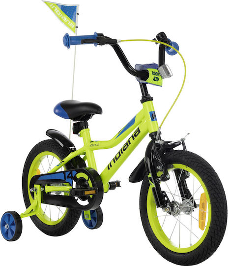Indiana Rock 14" Bicicletă pentru copii BMX cu Cadru din Aluminiu (2024) Verde