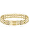 Boss Men's Handcuff Bracelet Made of Gold Plated Stainless Steel 21cm