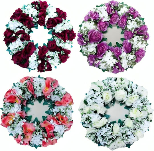 Decorative Wreath Artificial Roses & Flowers 38cm 10100