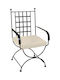 Gartenstühle Eisenschmiede Metallisch Beige 58x62x98cm