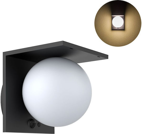 Led7 Wall Mounted Solar Light 1.5W 1000lm Natural White 4000K with Motion Sensor and Photocell IP54 15.1cmx13.7cmx13cmcm