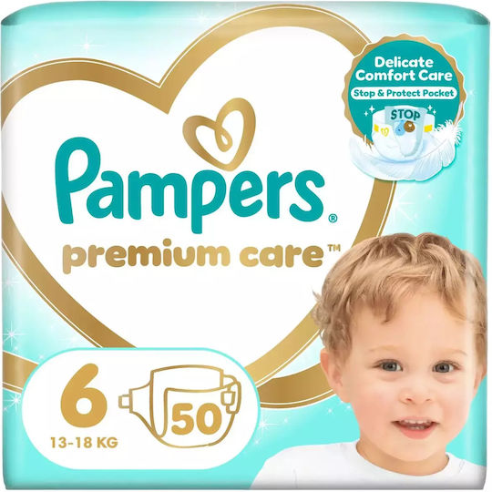 Pampers Памперси с лента Premium Care № 6 за 13-18kg 50бр