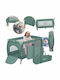 Lionelo Stefi Plus Playpen 2 Levels with Mattress Olive Green
