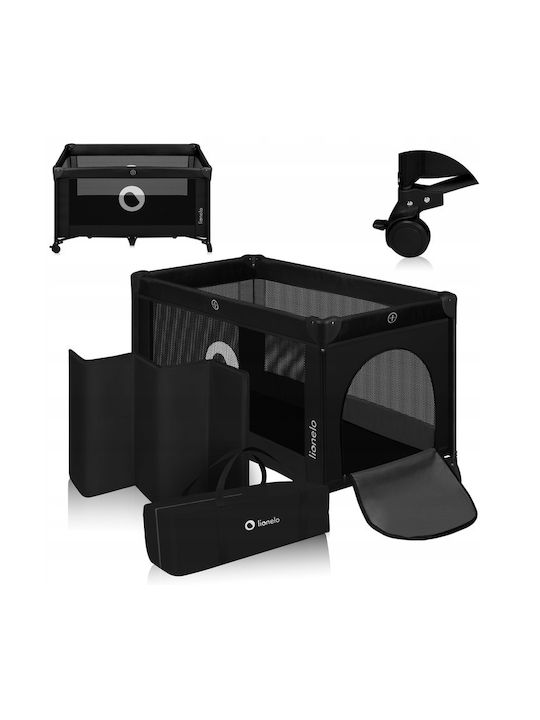 Lionelo Stefi Playpen with Mattress Black Carbon
