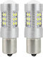 Лампи Автомобила & Мотоциклета 3030 24smd BA15S / P21W Canbus LED 6000К Хладно бяло 12-24V 6.48W 2бр