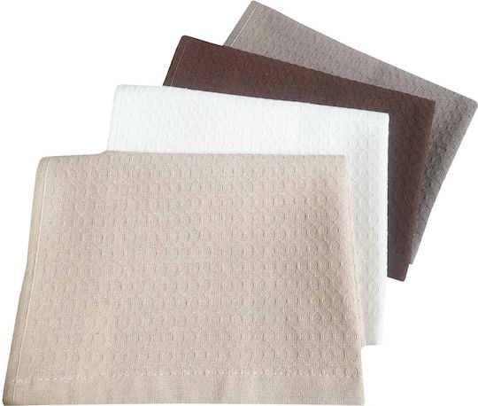 Le Blanc Tea Towel from 100% Cotton in Beige Color 40x60cm 4pcs Le Blanc Tea Towel from 100% Cotton in Beige Color 40x60cm 4pcs