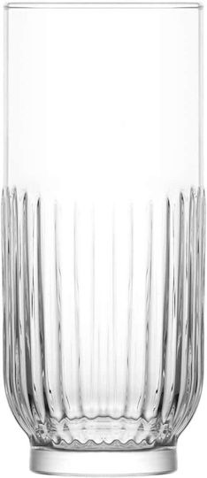 Hermia Set of Glass Water Glasses 395ml 6 Pieces