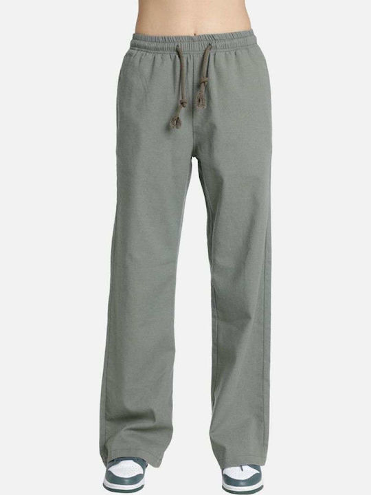 Paco & Co Damen Stoff Hose Khaki
