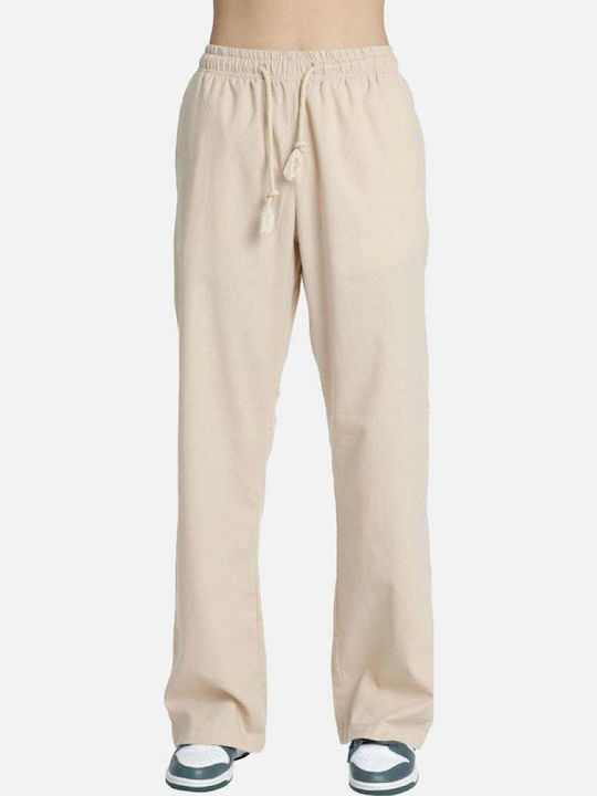 Paco & Co Damen Stoff Hose Beige