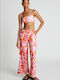 Women's Fabric Trousers in Straight Line Coralli
