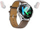 X10 Headphones Aluminium Smartwatch με Παλμογράφο (Καφέ)