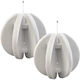 Audiodesigner Radial Sphere 5 White Acoustic Panel Set (2 Pieces) 50cm x 50cm