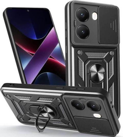 Bodycell Slide Cover Back Cover Metallic Black (Poco X7 Pro)