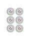 Hermia Plate Desert Ceramic Multicolour with Diameter 19cm 6pcs