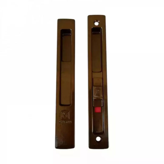 Martin Click-Clack Brown Aluminum Sliding Door Lock