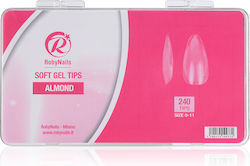 Roby Nails Nail Tips Transparent 240pcs