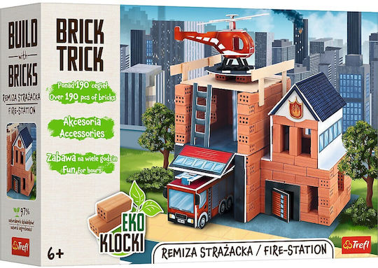 Trefl Ceramic Construction Toy Brick Trick Xl Fire Station