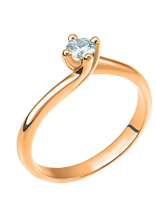 Single Stone from Rose Gold 18K with Diamond