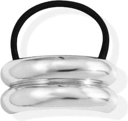 Double Curve Λαστιχάκι Μαλλιών Ασημί