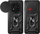 Bodycell Slide Cover Umschlag Rückseite Schwarz (Xiaomi 14 ProRealme 14 ProHonor X7)