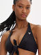 Padded Triangle Bikini Top Black