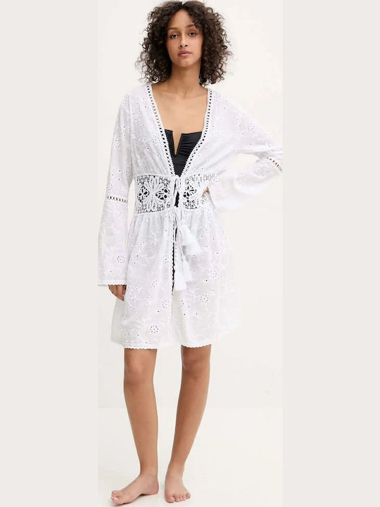Guess Women's Kimono Beachwear White