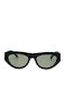 Kaleos Women's Sunglasses with Black Plastic Frame and Black Lens GROFF1